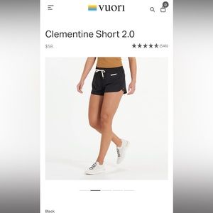 Vuori Clementine Short - size XS